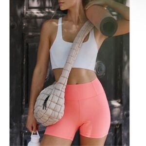 FP Movement by Free People Never Bike Shorts neon coral